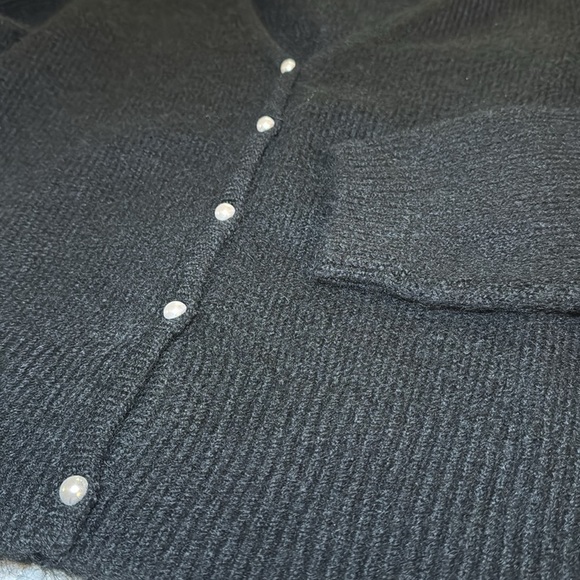 Old Navy Black Cardigan Sweater With Faux Pearl Buttons Size XXL TALL - Picture 10 of 10